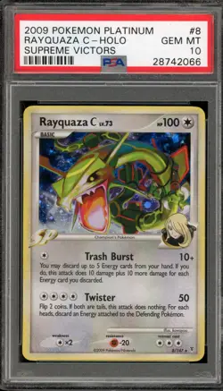 Pokemon Rayquaza C Supreme Victors Holo Rare #8 PSA 10 Gem Mint - Image 1