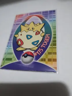 Mint/Nm Topps Pokemon Johto Series 1 Sticker Chase Card Togepi Glossy 20 of 62 - Image 1