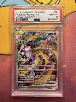 Pokemon TCG Mewtwo VSTAR Special Art Rare Holo 221/172 Vstar Universe PSA 10 JP - Image 3