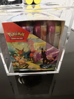 Pokemon Prismatic Evolutions Mini Tin Display Box Sealed With Acrylic Case - Image 3