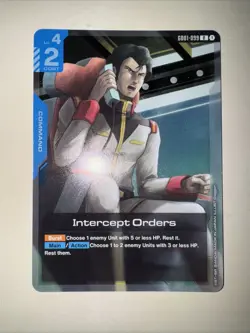GD01-099 Intercept Orders Rare Gundam Card Game TCG CCG English - Image 1