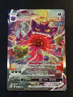 *READ Gengar VMAX Alt Art Fusion Strike 271/264 Secret Rare Pokemon NM Ink Blot - Image 1