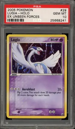 Pokemon Lugia EX Unseen Forces Holo Rare #29 PSA 10 Gem Mint - Image 1