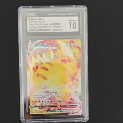 Pokemon Pikachu VMAX SWSH286 Black Star Promo Holo Crown Zenith CGC Graded 10 - Image 1