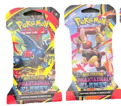 Pokemon TCG: Mega Evolution Phantasmal Flames 1x Sealed Booster Pack - Image 1