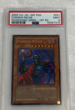 2003 Yu-Gi-Oh! Fushioh Richie 1st Edition Ultra Rare PGD-031 PSA-9 - Image 1