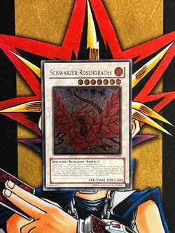 CSOC-DE039 Black Rose Dragon Ultimate Rare Unlimited Edition LP GERMAN Yugioh - Image 1
