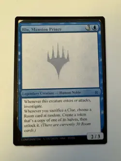Blu, Mansion Prince GenCon 2025 Unknown Event Playtest MTG Magic Gavin Verhey - Image 1