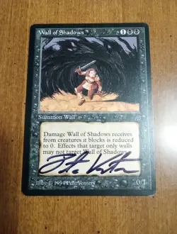 1994 MTG - Legends - WALL OF SHADOWS(AP) - Pete Venters Signed Artist Proof - NM - Image 1