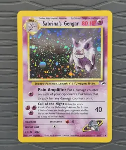 Sabrina's Gengar Holo Rare Gym Heroes Card 14/132 LP - Image 1