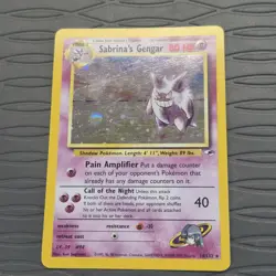 Sabrina's Gengar Holo Rare Gym Heroes Card 14/132 LP - Image 2