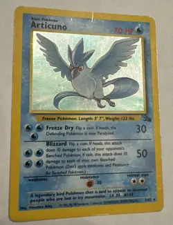 1999 Fossil Articuno Holo Rare Card #2/62 - Image 1