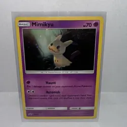 Pokemon Mimikyu SM29 Black Star Promo Holo Basic Card with Swirl - Image 1