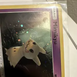 Pokemon Mimikyu SM29 Black Star Promo Holo Basic Card with Swirl - Image 2