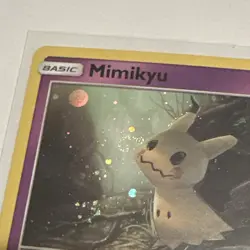 Pokemon Mimikyu SM29 Black Star Promo Holo Basic Card with Swirl - Image 3