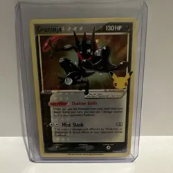 Pokemon Greninja SWSH144 Celebrations Black Star Promo Holo Pokemon Card w/SWIRL - Image 1