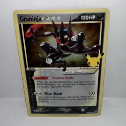 Pokemon Greninja SWSH144 Celebrations Black Star Promo Holo Pokemon Card w/SWIRL - Image 2