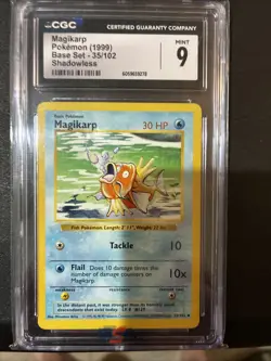 Pokemon TCG Magikarp Base Set, Shadowless Uncommon Card 35/102 - Image 1