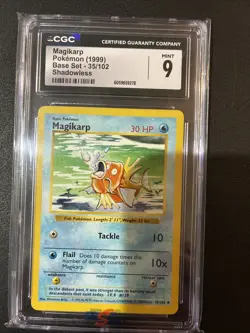 Pokemon TCG Magikarp Base Set, Shadowless Uncommon Card 35/102 - Image 3