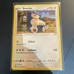 Pokemon TCG Snorlax Rebel Clash Card 141/192 Regular Rare, Near Mint Condition - Image 1