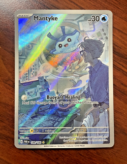 Pokemon Card -Mantyke 189/182 - Illustration Rare- Paradox Rift 2023 - Image 1