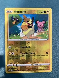 Morpeko Reverse Holo Common Pokemon Card Shining Fates Pokemon TCG 036/072 - Image 1