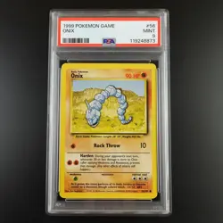 PSA 9 Onix 56/102 Pokemon Base Set 1999 Non Holo Card - Image 1