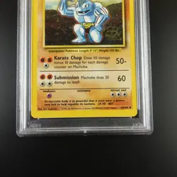 PSA 9 Machoke 34/102 Pokemon Base Set 1999 Non Holo Card - Image 3