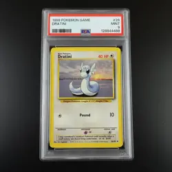 PSA 9 Dratini 26/102 Pokemon Base Set Unlimted 1999 Card Graded Pokemon - Image 1