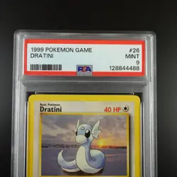 PSA 9 Dratini 26/102 Pokemon Base Set Unlimted 1999 Card Graded Pokemon - Image 2