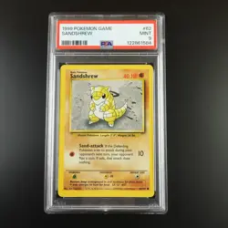 PSA 9 Sandshrew 62/102 Pokemon Base Set 1999 Non Holo Graded Card - Image 1