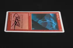 Lightning Bolt Signed Christopher Rush 4th Edition MTG Magic Card - Image 4