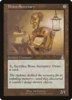 Brass Secretary -Foil Medium Play MTG Urza's Destiny - Image 1