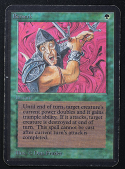 Berserk Magic Card Alpha MTG - Image 1