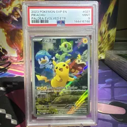 Pikachu 027 Sv: Scarlet & Violet Promo Cards Holo PSA 9 MINT - Image 1