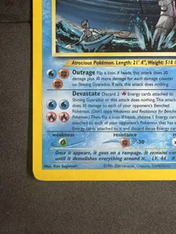Pokemon TCG Neo Revelation Shining Gyarados 65/64 Secret Rare Holo Card English - Image 3