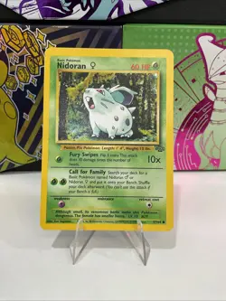 Nidoran (Female) Jungle Pokemon Card Vintage WOTC 57/64 LP - Image 1