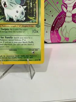 Nidoran (Female) Jungle Pokemon Card Vintage WOTC 57/64 LP - Image 4