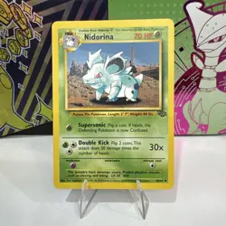 Pokemon Card Nidorina 40/64 Jungle Set WOTC LP - Image 1