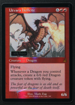 Utvara Hellkite Serialized #175 Ravnica Remastered MTG Card - Image 1