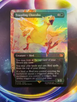 MTG Final Fantasy Traveling Chocobo Borderless Foil #406 M0406 NM - Image 1