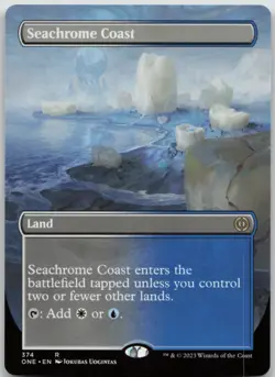 Seachrome Coast (Foil) (Borderless) Phyrexia: All Will Be One 374 NM R - Image 1