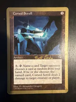 Cursed Scroll - 1999 Matt Linde (TMP) World Championship Decks Regular - Image 1