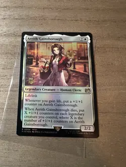 Aerith Gainsborough Prerelease FOIL FFVII Final Fantasy 7 MTG Magic Gathering - Image 1
