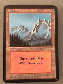 MOUNTAIN MTG Alpha 293 (B) Moderately Played VG—Vintage Magic the Gathering - Image 1