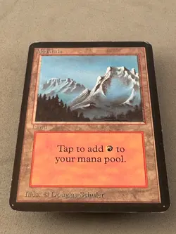 MOUNTAIN MTG Alpha 293 (B) Moderately Played VG—Vintage Magic the Gathering - Image 3