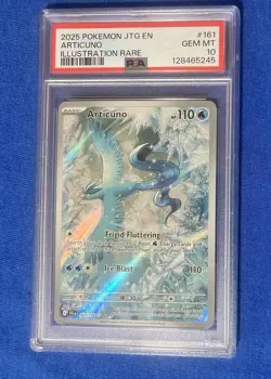 2025 Pokemon JTG EN-Journey Together Articuno Illustration Rare #161 PSA 10 - Image 1