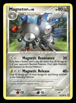 Magneton 42/100 Uncommon Stormfront Pokemon LP - Image 1