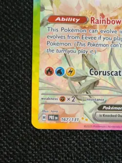 Pokemon Eevee ex 167/131 SV Prismatic Evolutions Special Illustration Rare Holo - Image 5