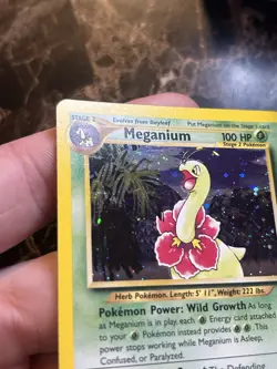Pokemon TCG Meganium Neo Genesis Holo Rare Card #11/111 LP+ Or NM - Image 2